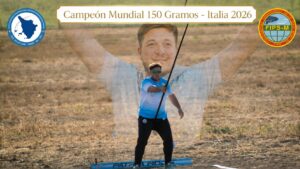 Joaquín Quiroga otra vez campeón en 150 gramos en el Mundial de Longcasting Italia 2026